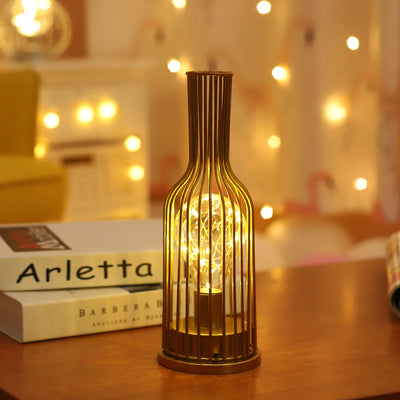Creative Nordic Iron Art Decorative Lamp Bottle LED Night Light