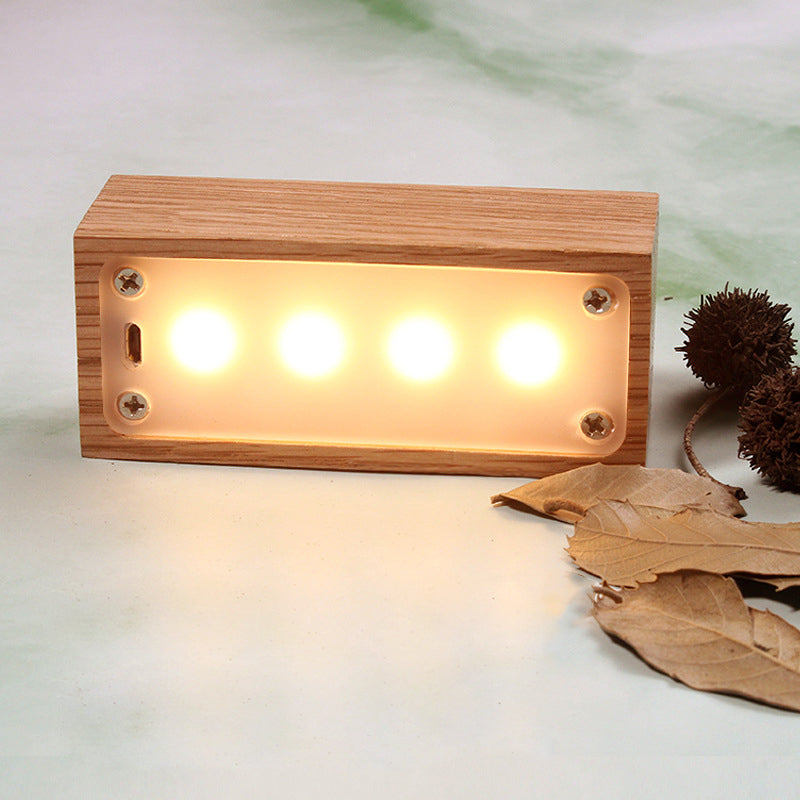 Solid Wood Light Desk or Wall Touch Light