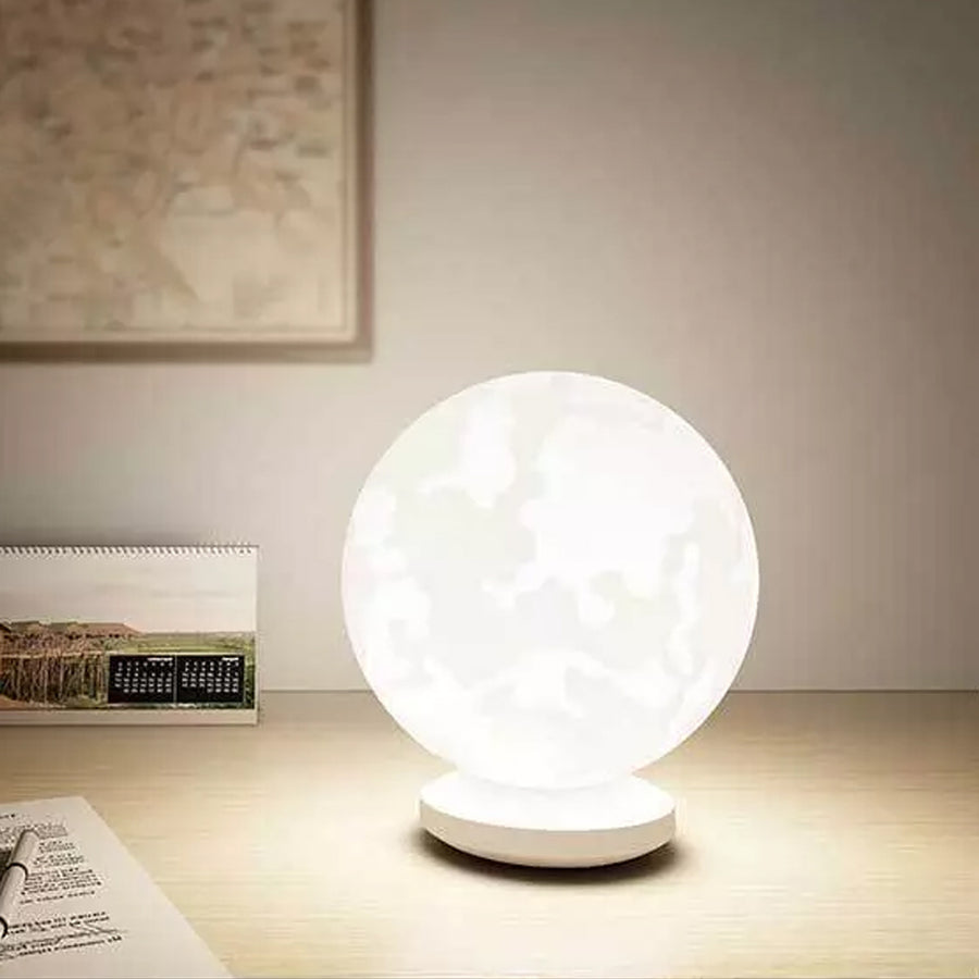 Moon Globe Cordless LED Table Lamp with Rechargeable Batteries